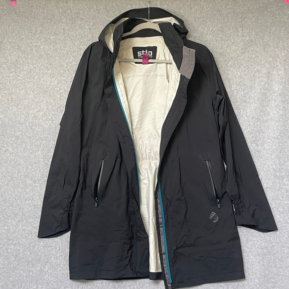 Stio Jackets & Blazers - Women's Stio Ski Jacket Size L Black Waterproof Pertex Shield Hooded